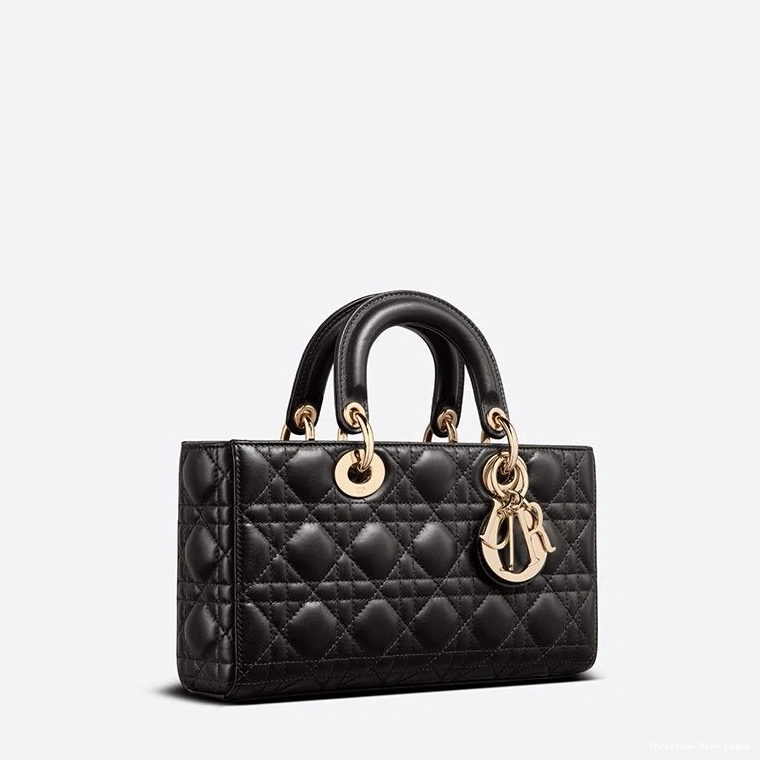 Cheap Cannage Bag Black Lady Lambskin D-Joy Medium 0720 Luxury